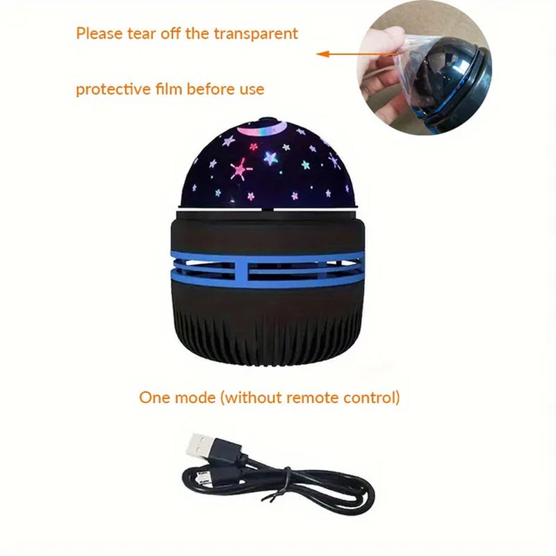 1Pc Starry Projector Light with 7 Color Patterns & Remote Control, Polar Projector Night Light for Bedroom Atmosphere